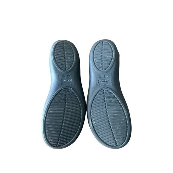 Crocs Kadee Flats Womens 9 Navy Blue Slingback Ballet Comfort Shoes Slip On - Picture 7 of 8